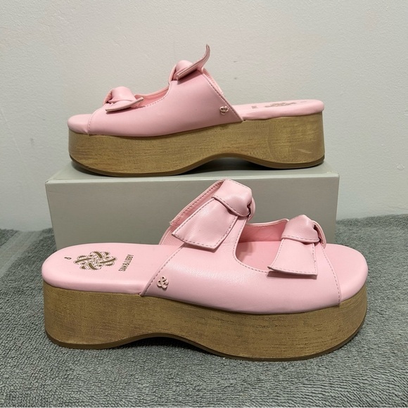 Sam & Libby Indie Double Bow Platform Sandals Size 8 - Picture 3 of 13